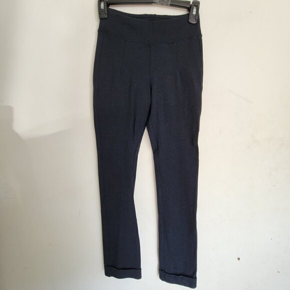 Kit and Ace Navy Midnight Blue Cuffed York Pants Pull On Stretchy Trouser Size 0 - Picture 5 of 16